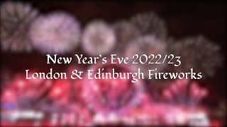 Bbc New Year 2023 London And Edinburgh Fireworks Multi-View