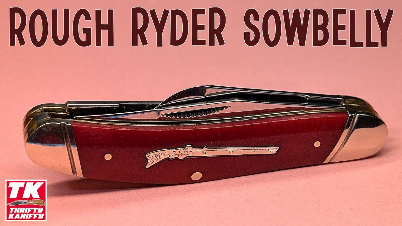 Rough Ryder Sowbelly Stockman Long Rifle Red Smooth Bone Pocket Knife RR2619