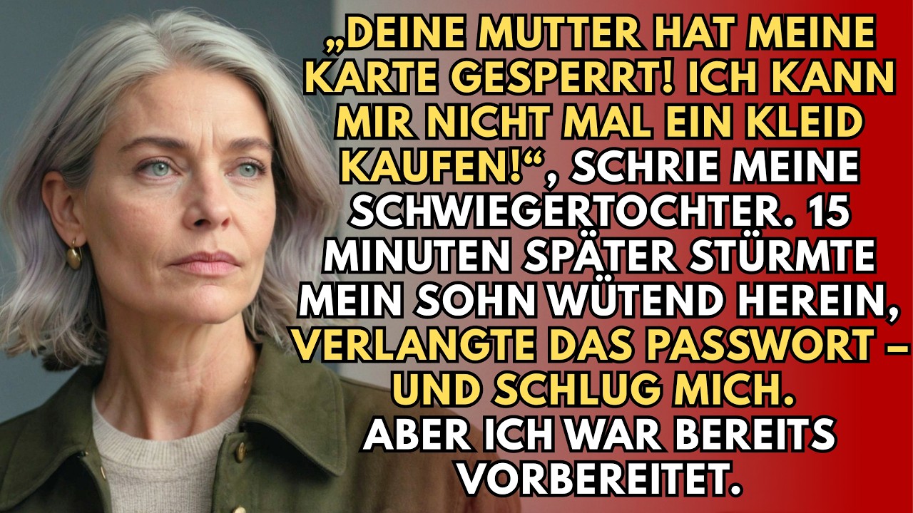 Als mich mein Sohn zum ersten Mal schlug, stand ich an der Spüle. Das Wasser lief, ich hatte gerade den Anruf seiner Frau beendet. Holger stürmte in die Küche. „Gib mir das Passwort!“, brüllte er....