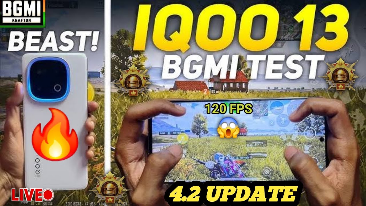 IQOO 13 MOST POWERFUL GAMING PHONE | IQOO 13 BGMI TEST 120FPS | BGMI 4. ...