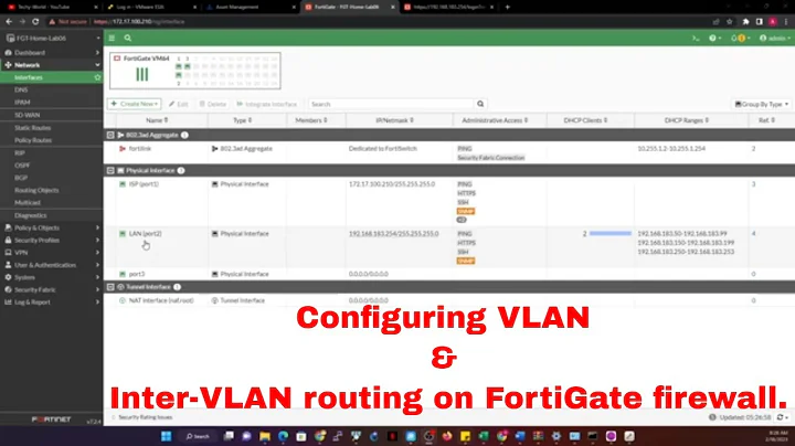 Configurazione VLAN e routing Inter-vlan su firewall Fortigate