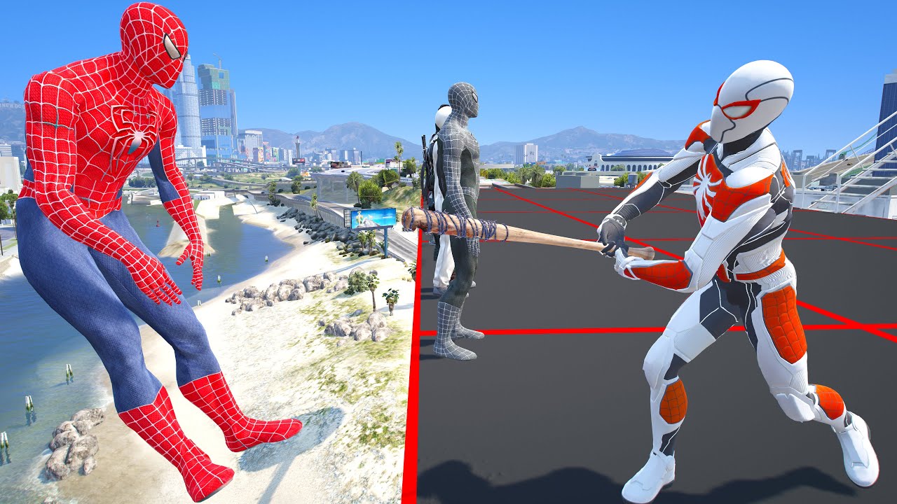 GTA 5 SPIDER-MAN WITH A BASEBALL BAT vs SUPERHEROES! (Euphoria Physics) Ep.94