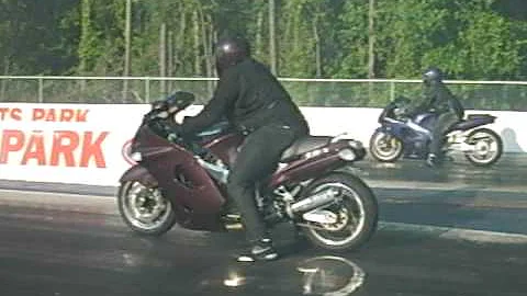 Eric Estes motorcycle drag race at Houston Race Tr...
