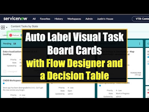 Automatically Label Visual Task Board Cards in ServiceNow