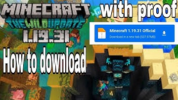 Minecraft Pe 1.19.31 Official Version Released | Minecraft Pe HOTFIX Update & Touch || #minecraft