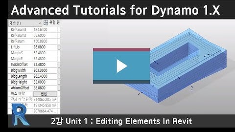 Advanced Tutorials for Dynamo 2강 UNIT 2: STRUCTURAL FRAMING - PART 1