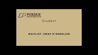 Using Swap with a Waitlist request