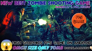 New Best Zombie Shooting game for Android Only 70mb😱 (Offline) High quality graphics FPS game screenshot 5