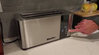 Mueller UltraToast Full Stainless Steel Toaster 4 Slice, Toast for your whole family at once