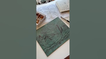 Beginnings of a Linocut Print #printmaking #linocut #artprocess #cozyvibe #artshorts
