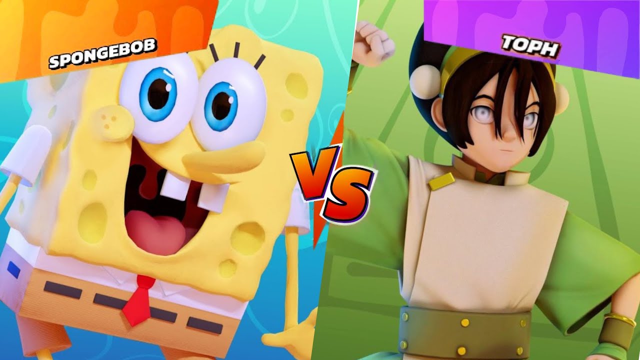 Nickelodeon All-Star Brawl Gameplay - Toph vs SpongeBob