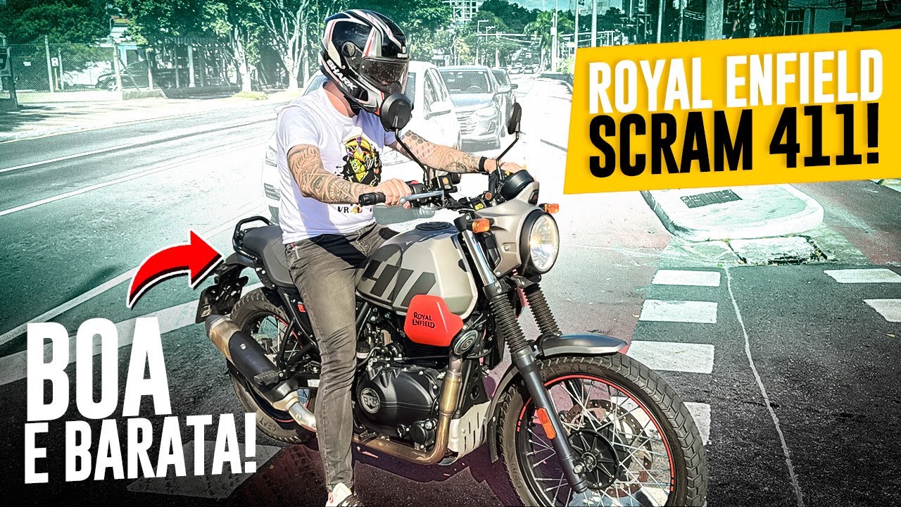 🚨Melhor Video🚨 Teste ROYAL ENFIELD SCRAM 411 Detalhes, consumo, Boa e Barata? e a Himalayan?