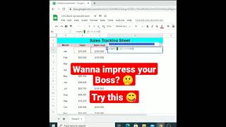 Create Progress Bar in Google Sheet #shorts