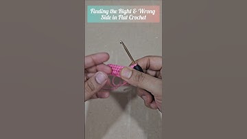 How To Crochet: Right Side vs. Wrong Side - Flat Crochet #crochetforbeginners #shorts