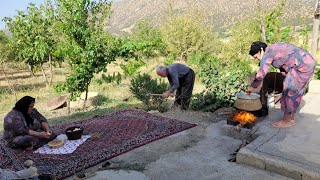 Mix of winter soups in the village of Iran | village lifestyle of Iran