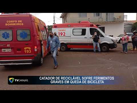 Catador de reciclável sofre ferimentos graves em queda de bicicleta | TV Carajás