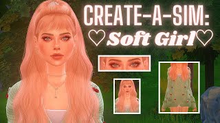 Soft Girl || Sim Download + CC Folder!! || The Sims 4 CREATE A SIM screenshot 1