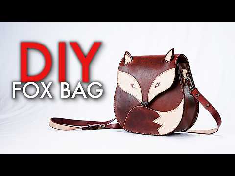How to Make a Fox or Raccoon Leather Bag - Complete Video Tutorial