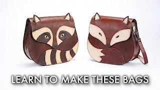 How to Make a Fox or Raccoon Leather Bag - Complete Video Tutorial