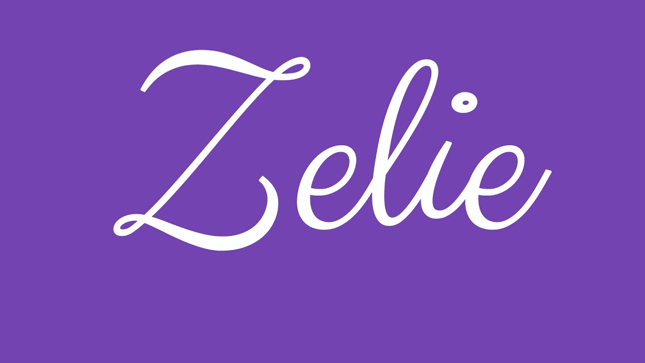 Learn how to Sign the Name Zelie Stylishly in Cursive Writing YouTube