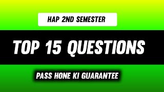 Human Anatomy & Physiology Top 15 Questions | B Pharm 2nd Semester 