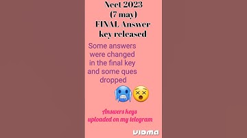 Final Answer key released ||Neet 2023||Some answers chnaged🥶