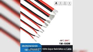 2Pin Super Soft Flexible Red and Black Silicone Cable 28AWG 26 24awg 22 20 18 16awg 14awg  Heat-resi