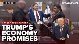 Trump promises 'economic boom' as latest jobs report complicates administration's message