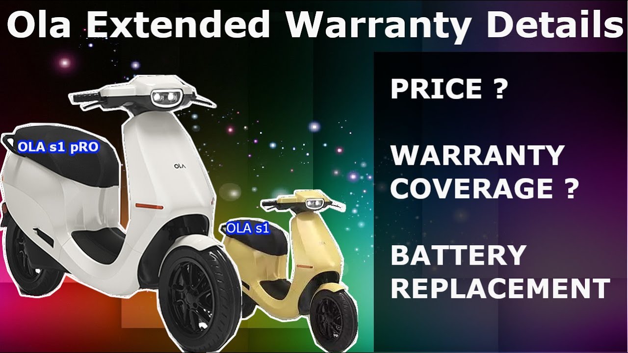 Ola Electric Scooter Extended Warranty details with price list