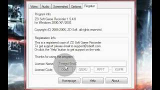 How to get registered ZD Soft Game Recorder screenshot 5