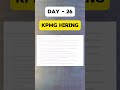 🔥Fresher Hiring KPMG || 2025 Pass Outs