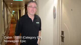 Norwegian Epic Cabin 11200 Mini Tour Category BA Mid Ship Balcony