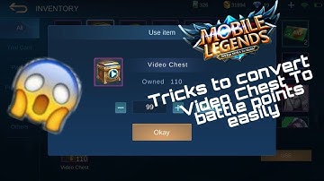 Easy Trick to Convert Video Chest to Battle Points || Mobile Legends
