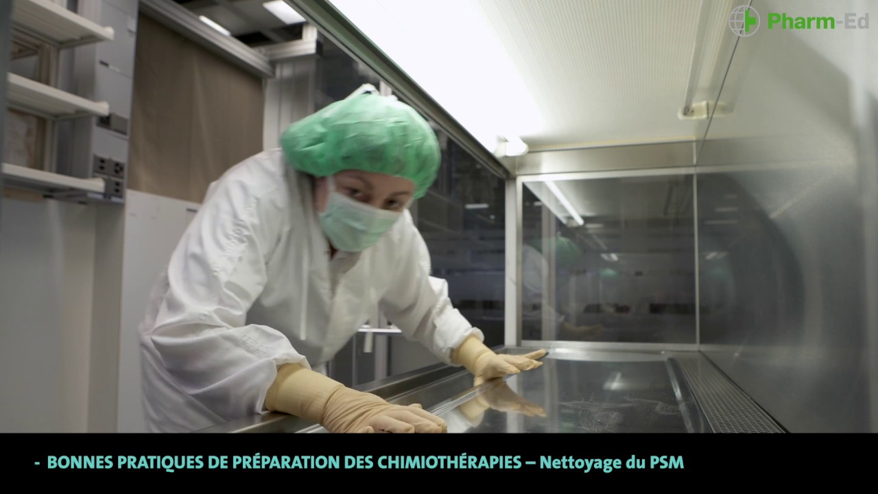 Bonnes pratiques de préparation des chimiothérapies- Nettoyage - YouTube