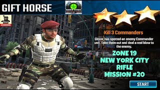 Campaign Zone 19 New York City Gift Horse Rifle mission #20 Sniper strike : special ops