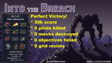 Into the Breach: 30k Perfect Victory Hard (Flame Behemoths)