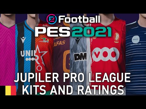 Pes 2021 Jupiler Pro League Kits And Ratings Youtube