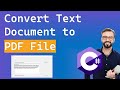 Convert Text to PDF in C# 📄