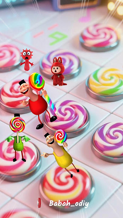 Hamud Habibi merah kuning hijau, Sprunki, Labubu games tantangan tombol lollipop lagu eskrim #kartun
