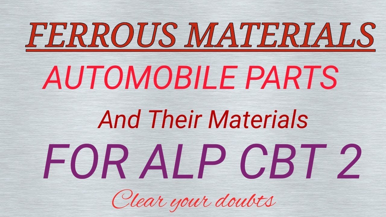 ferrous Materials , automobile parts and their materials YouTube