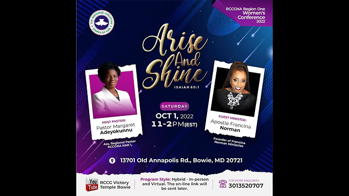 WOMEN'S CONFERENCE 2022 ARISE & SHINE (RCCGNA R1)