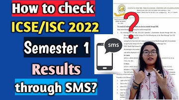 How to check ICSE/ISC Semester 1 Results through SMS? | ICSE 2022