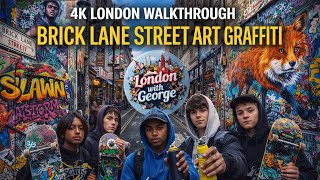 4K London Walkthrough | London Street Art 🎨 | Brick Lane Graffiti Art | Slawn Vintage Market Piece 4K London Walkthrough | London Street Art 🎨 | Brick Lane Graffiti Art | Slawn Vintage Market Piece