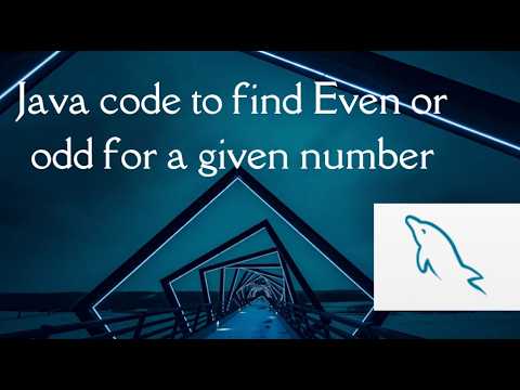 java code to find whether the given number  is even or odd