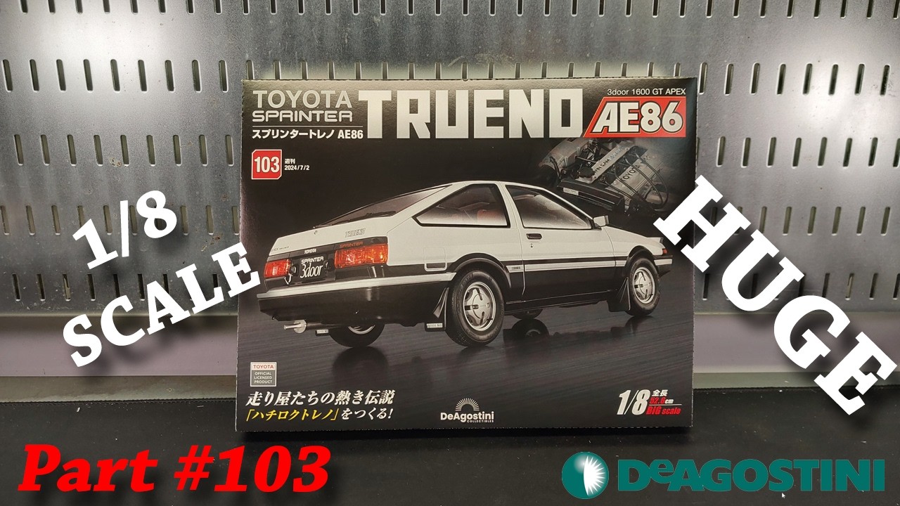 HUGE Toyota AE86 Model Kit Part #103 | DeAgostini 1/8 Scale Toyota