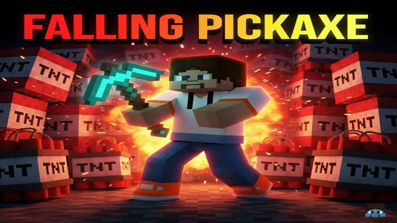 🔴 Falling Pickaxe | Minecraft#shorts #minecraft