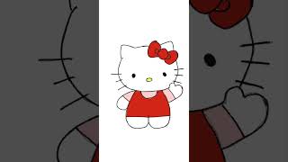 Cartoon dance - hello kitty animation #shorts #tiktok #hellokitty #cartoons