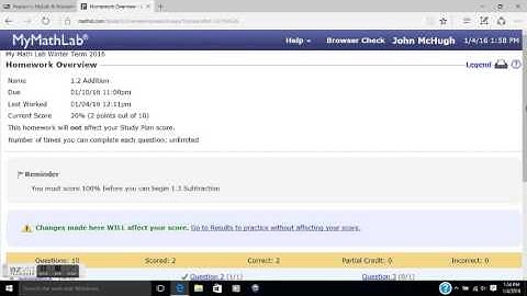 Setting up and using My Math Lab