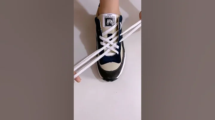 How to tie rope of your shoe  Shoe lacing styles 6 holes # 28