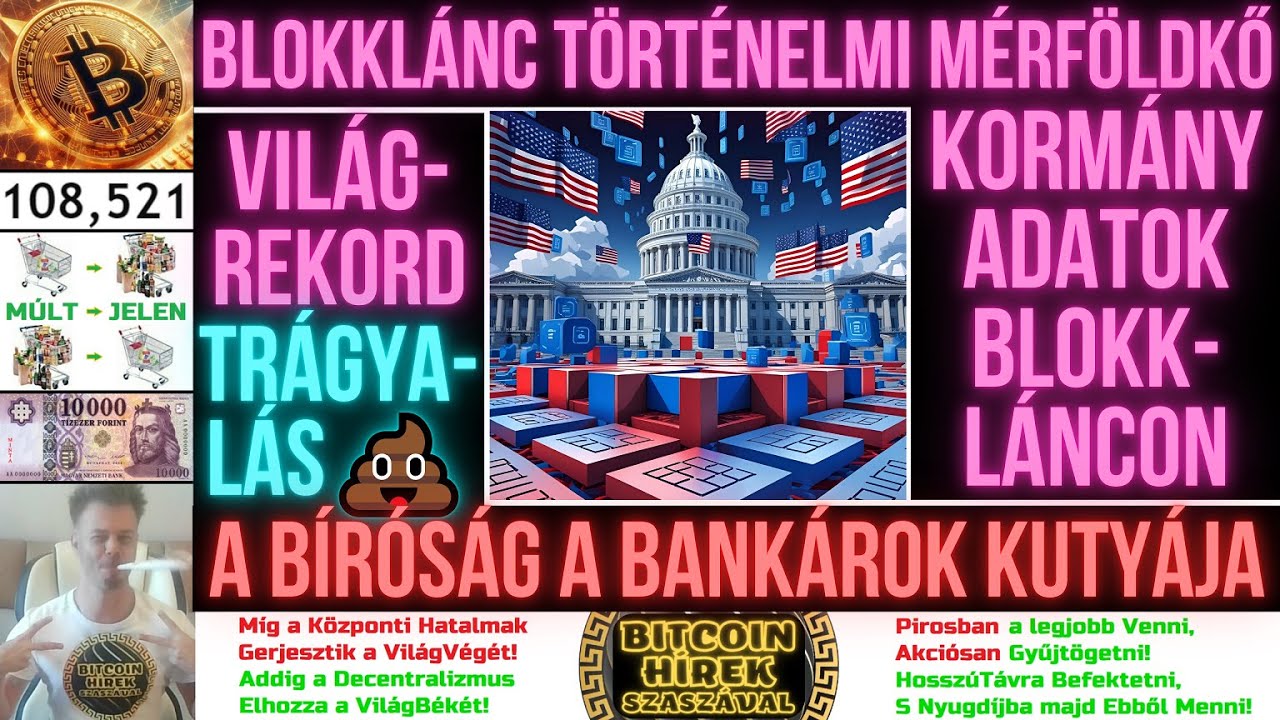 Bitcoin Hírek (2966) - 🥳BlokkLánc Történelmi MérFöldKő🥳USA Kormány Adatok  BlokkLáncon🖖🧐